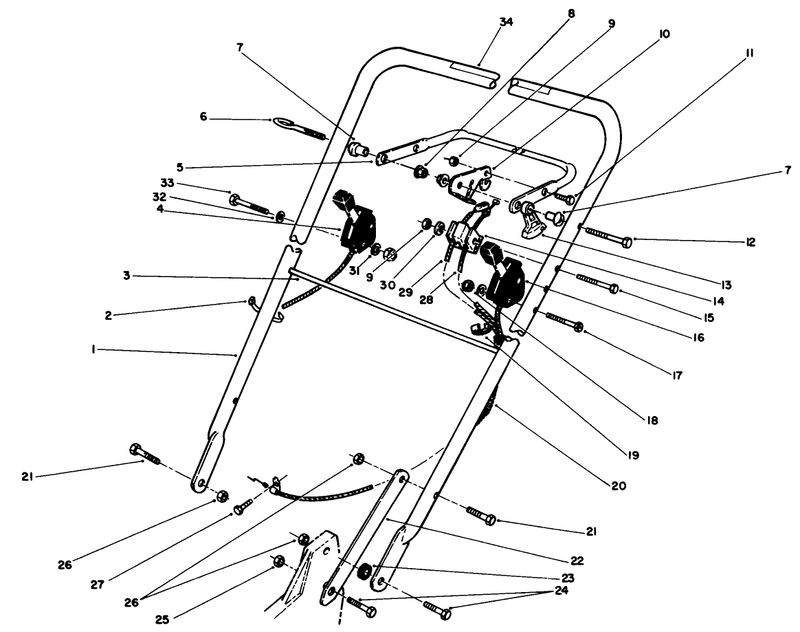 Handle and Traction Control Assembly