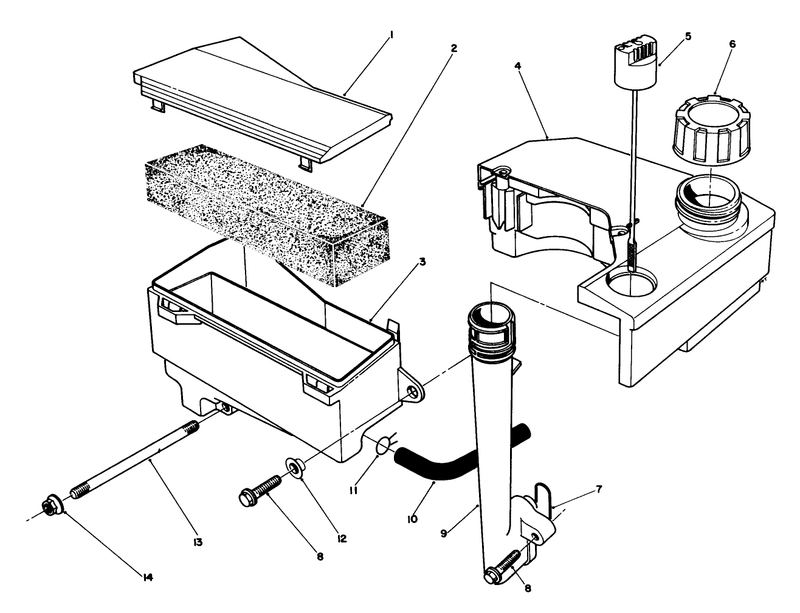 Air Cleaner and Fuel Tank Assembly model No Vmg6