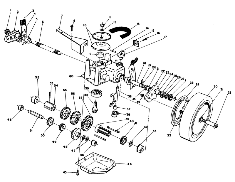 Gear Case Assembly continued used On Units With Serial No 7050000 and Up