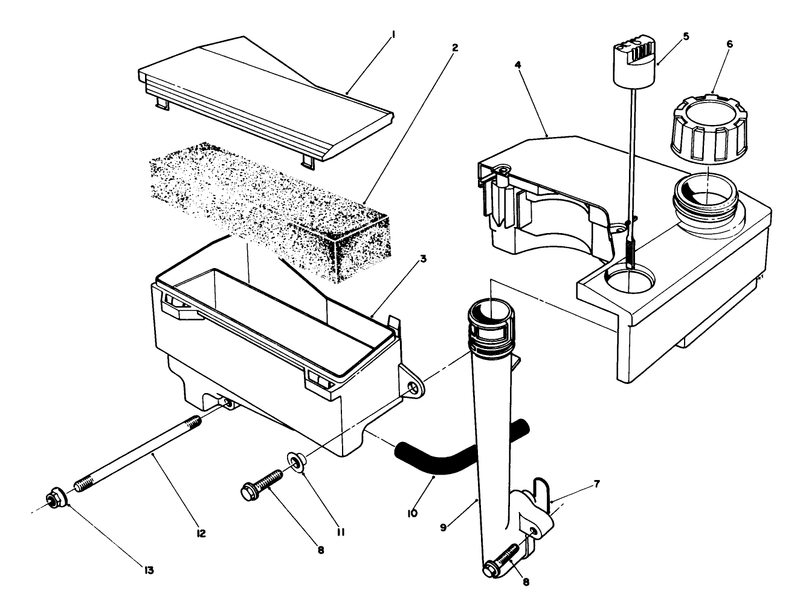 Air Cleaner and Fuel Tank Assembly model No Vmh7