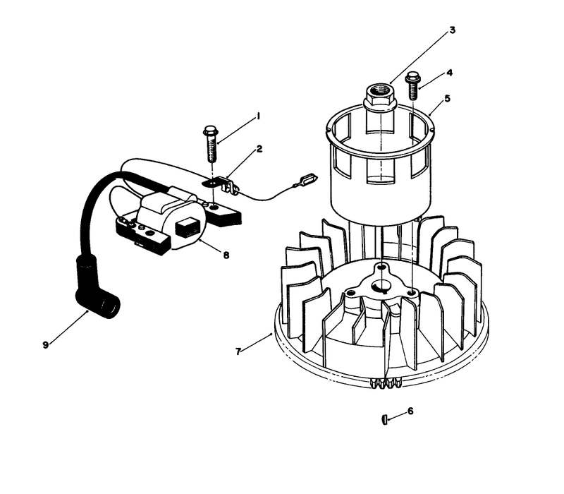 Magneto and Flywheel Assembly model No Vmh7
