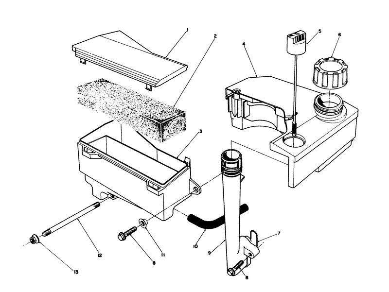Air Cleaner and Fuel Tank Assembly model No Vmh7