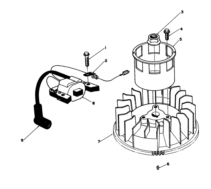 Magneto and Flywheel Assembly model No Vmh7