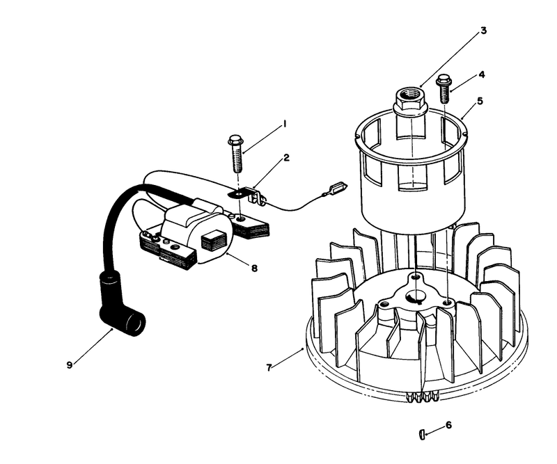 Magneto and Flywheel Assembly model No Vmj8