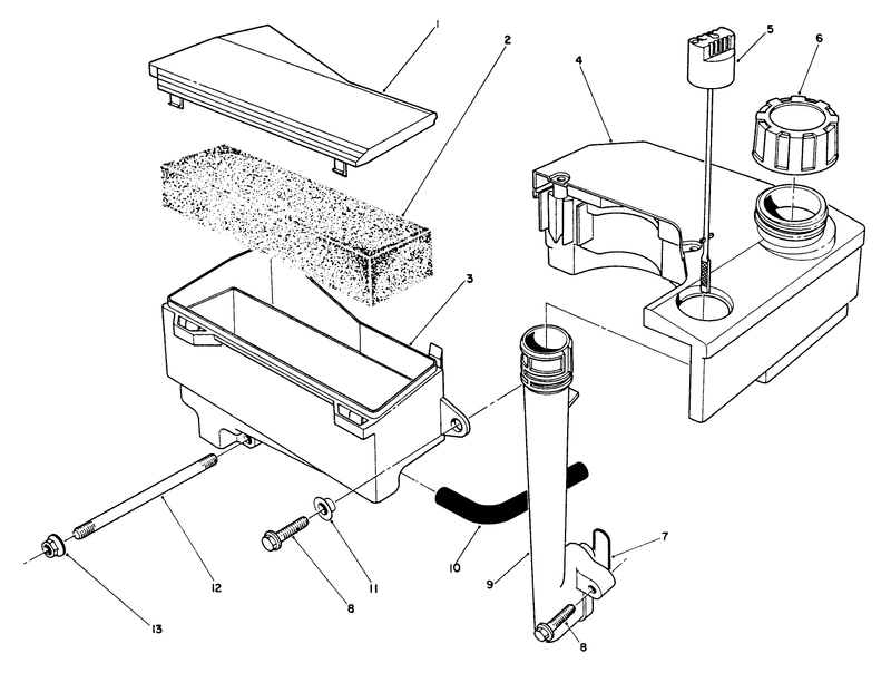 Air Cleaner and Fuel Tank Assembly model No Vmk9 2