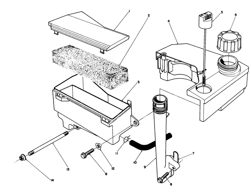 AIR CLEANER and FUEL TANK ASSEMBLY MODEL NO VMF5 and VMG6