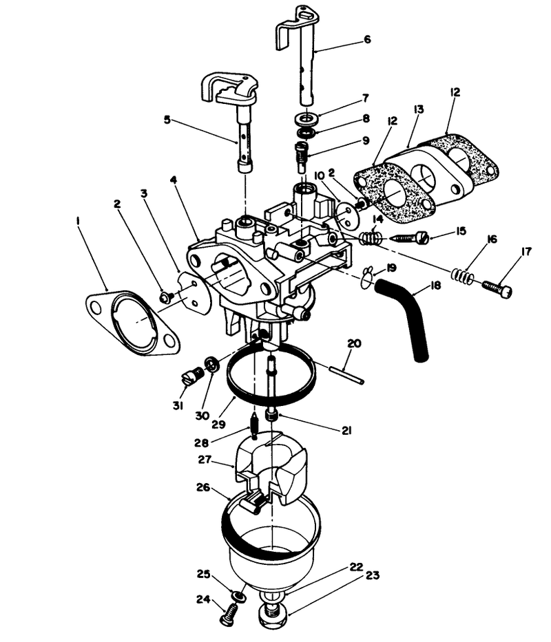 CARBURETOR ASSEMBLY MODEL NO VMF5