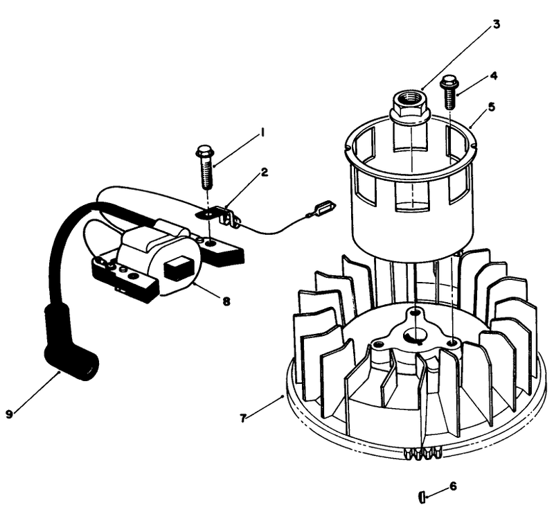 MAGNETO and FLYWHEEL ASSEMBLY MODEL NO VMF5 and VMG6