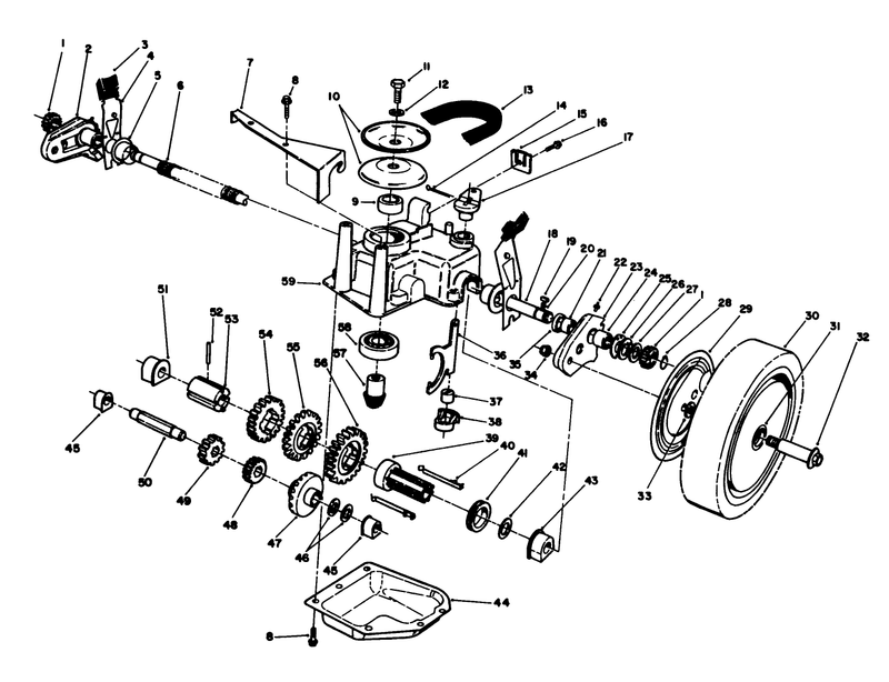 Gear Case Assembly used On Units With Serial No 8000001 Thru 8049999