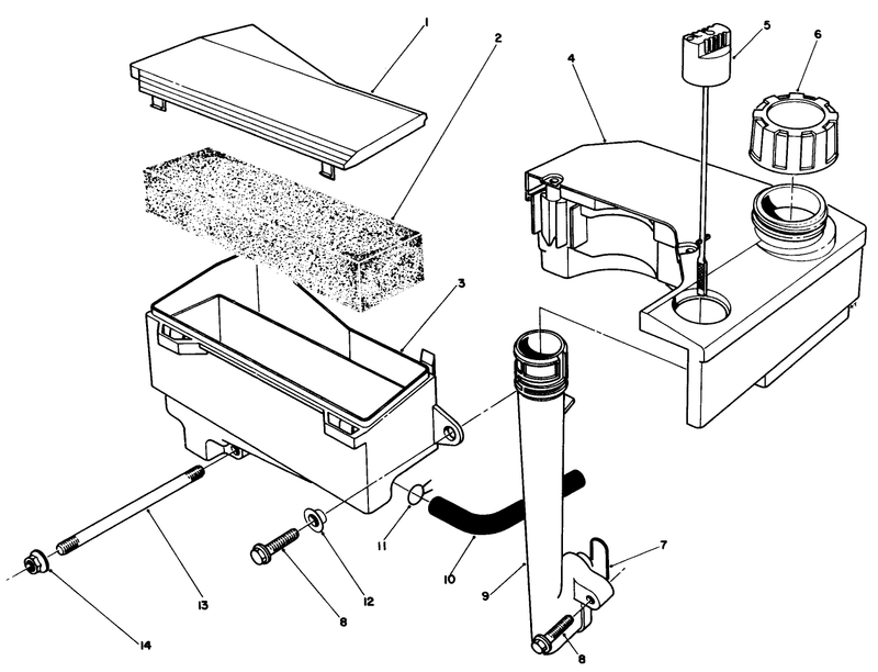 Air Cleaner and Fuel Tank Assembly model No Vmg6