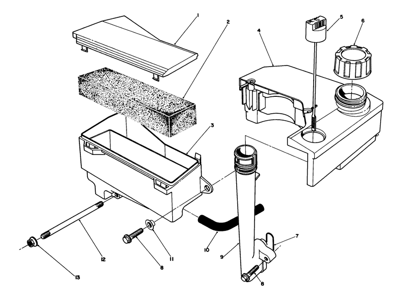 Air Cleaner and Fuel Tank Assembly model No Vmh7