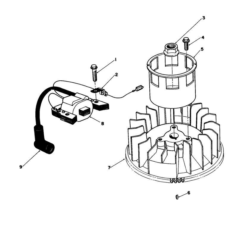 Magneto and Flywheel Assembly model No Vmh7