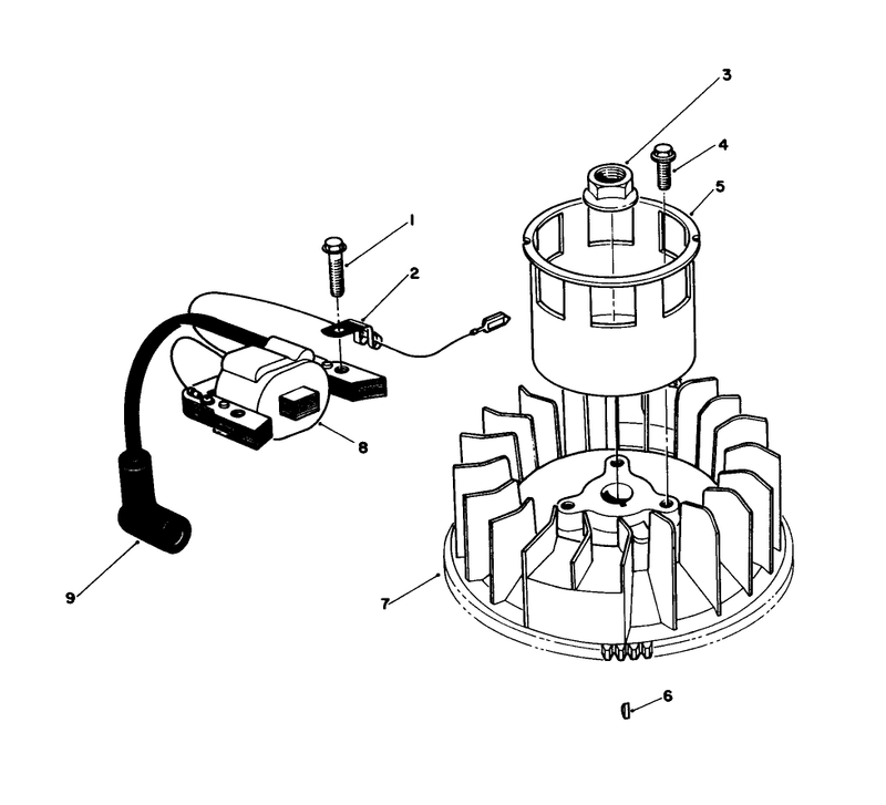 Magneto and Flywheel Assembly model No Vmj8