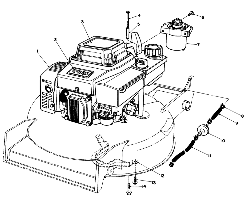 Engine Assembly model No Vmf5used On Units With Serial No 7000001 7001733