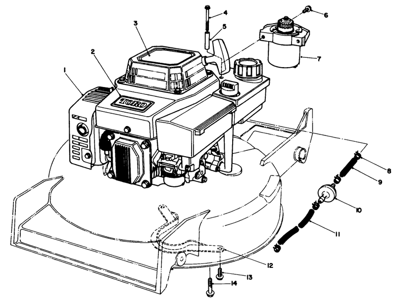 Engine Assembly model No Vmg6used On Units With Serial No 7001734 and Up
