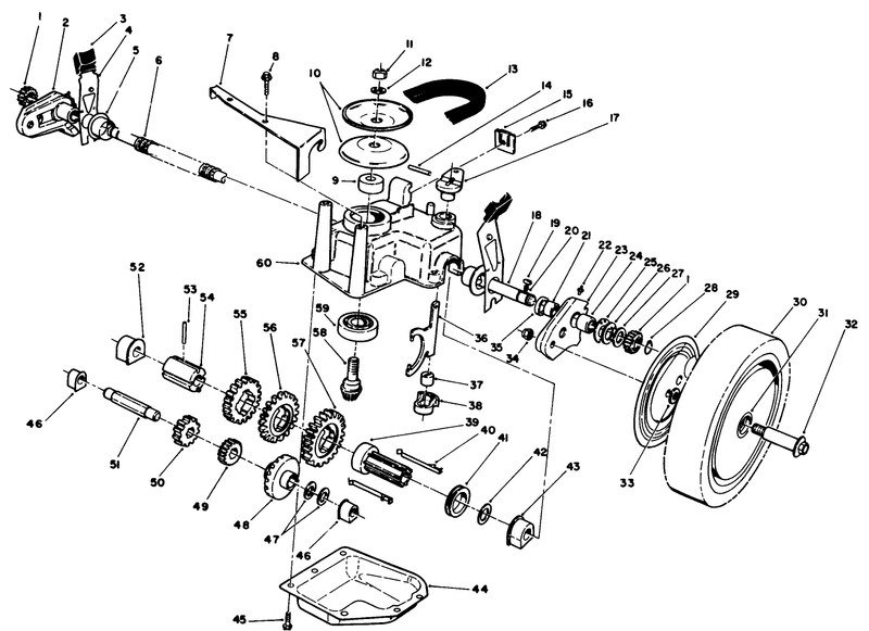 Gear Case Assembly continuedused On Units With Serial No 7050000 and Up