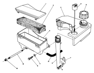 Air Cleaner and Fuel Tank Assembly Model No Vmh7