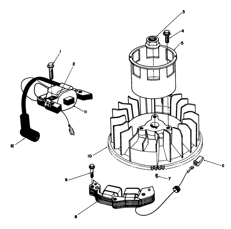 Magneto and Flywheel Assembly model No Vmh7