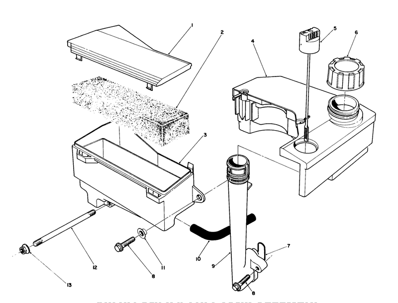 Air Cleaner and Fuel Tank Assembly model No Vmh7