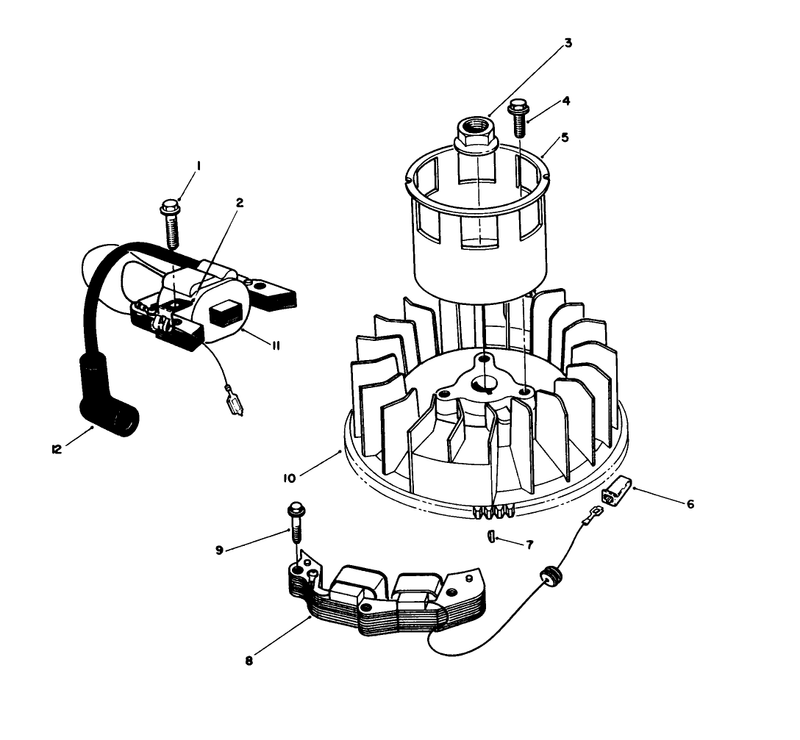Magneto and Flywheel Assembly model No Vmh7