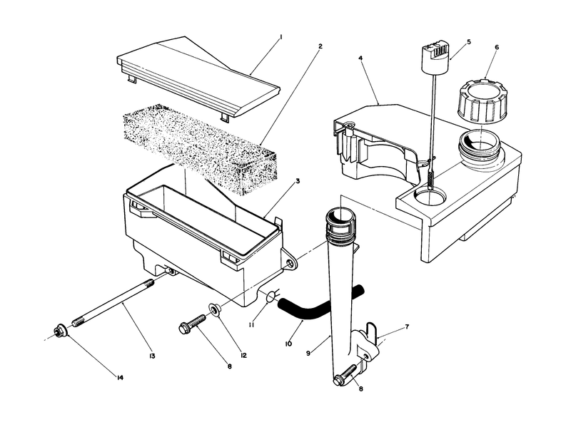 Air Cleaner and Fuel Tank Assembly