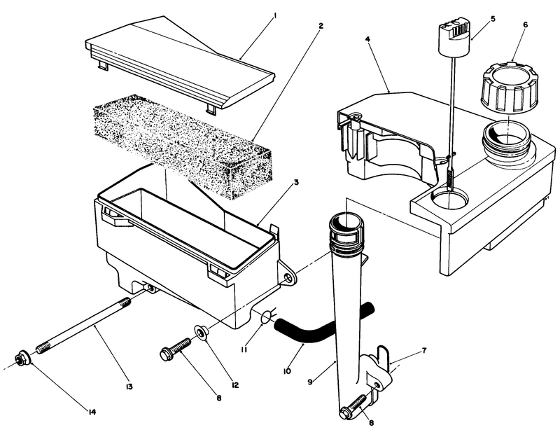 Air Cleaner and Fuel Tank Assembly model No Vmg6