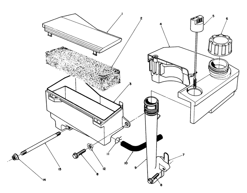 Air Cleaner and Fuel Tank Assembly
