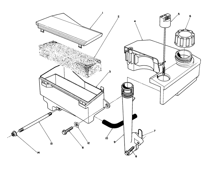 Air Cleaner and Fuel Tank Assembly