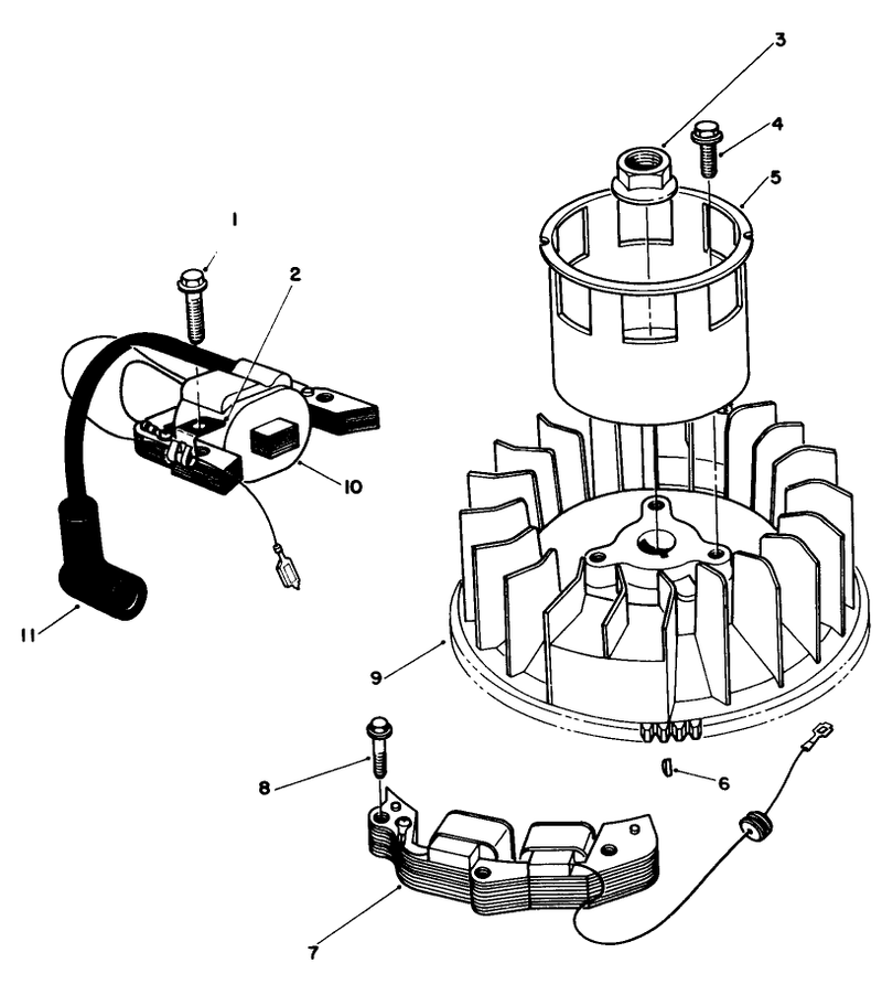 Magneto and Flywheel Assembly model No Vmg6