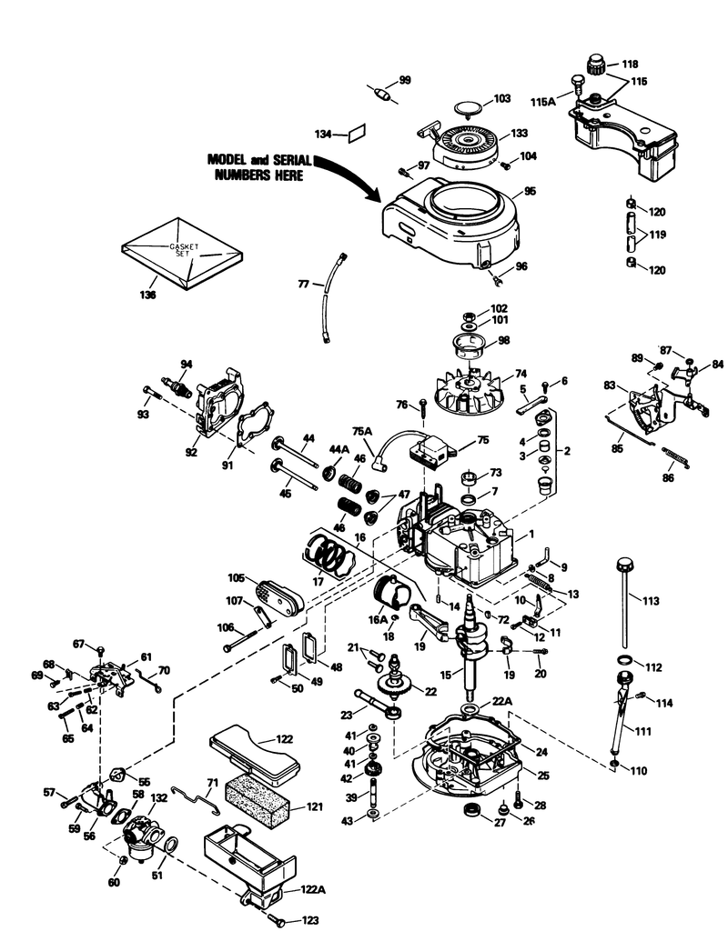 Engine Tecumseh Model No Tvs105 53108f