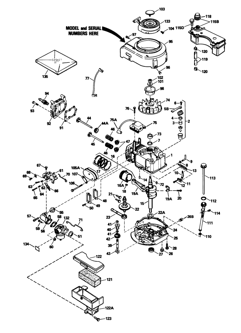 Engine Model No Tvs105 53113f