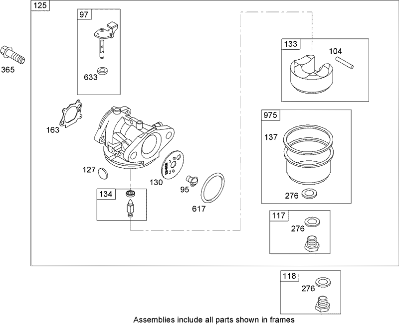 Carburetor Assembly Briggs and Stratton 12H802 1841 B1