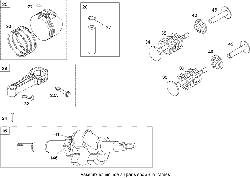 Crankshaft Assembly Briggs and Stratton 12H802 1841 B1