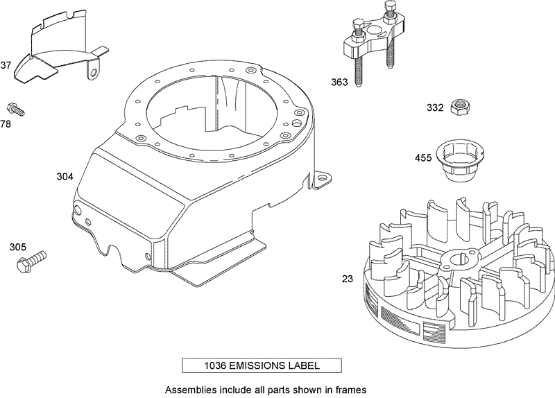 Blower Housing Assembly Briggs and Stratton 126T02 1841 B1