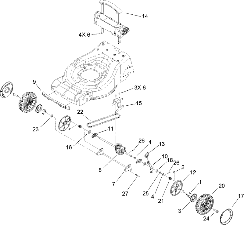 Rear Axle and Transmission Assembly