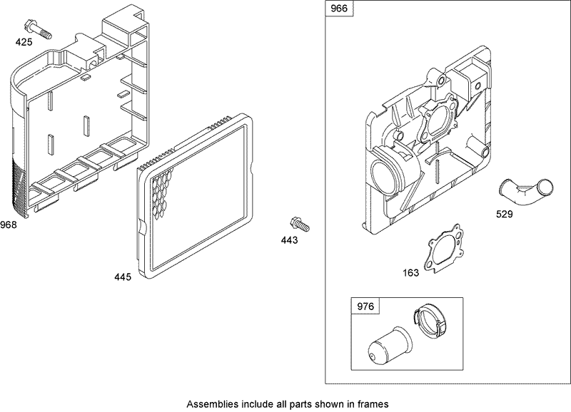 Air Cleaner Assembly Briggs and Stratton 126T05 1840 B1