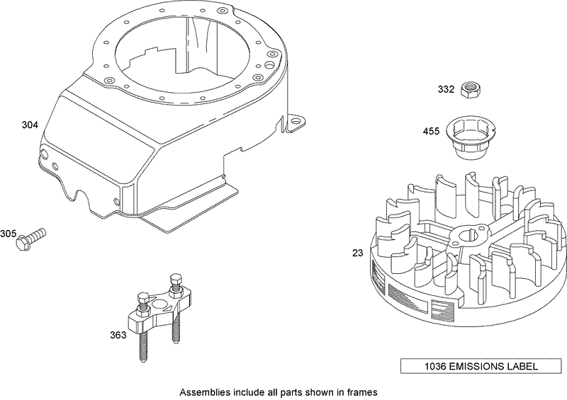 Blower Housing Assembly Briggs and Stratton 126T05 1840 B1