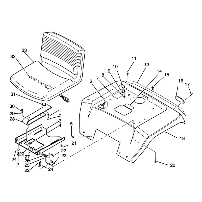 Fender and Seat Assembly