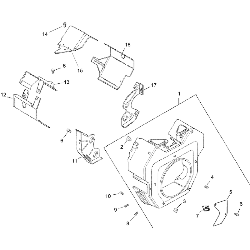 Blower Housing Assembly Kohler CH740-0054