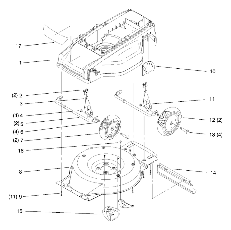 Deck Liner And Wheel Assembly
