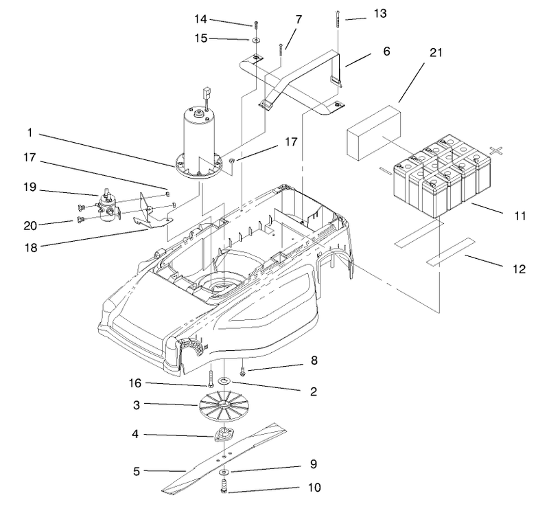Motor Batteries And Blade Assembly