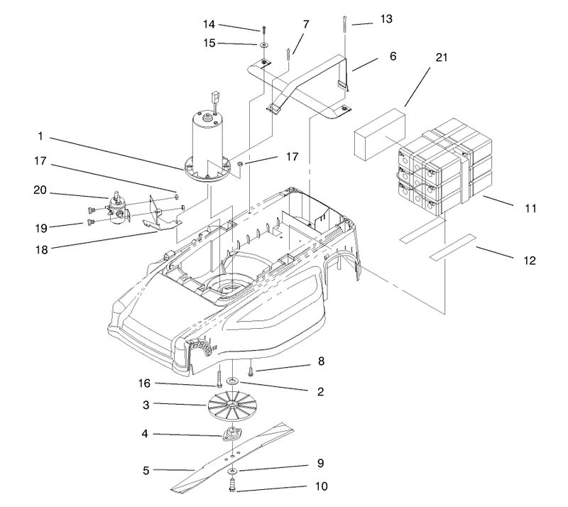 Motor Batteries And Blade Assembly