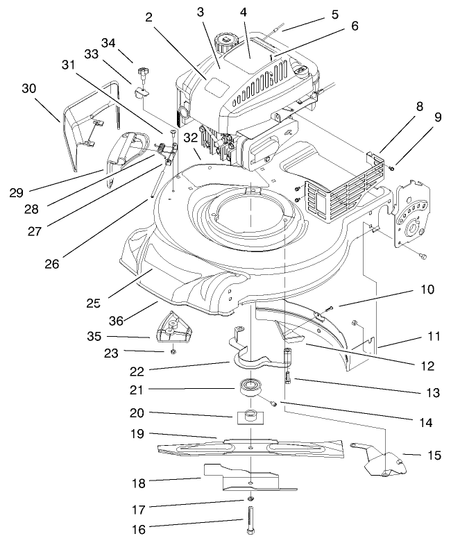 Engine and Blade Assembly