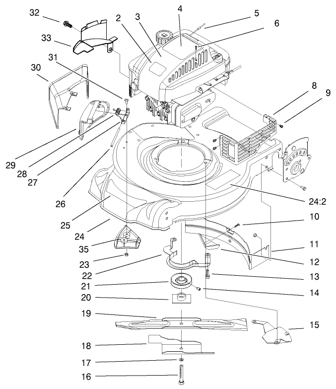 Engine and Blade Assembly