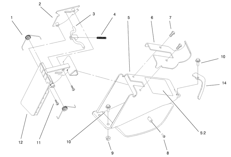 Rear Bagger Discharge Chute Assembly