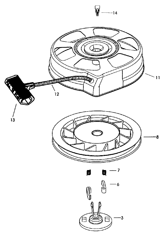 Recoil Starter No 590739