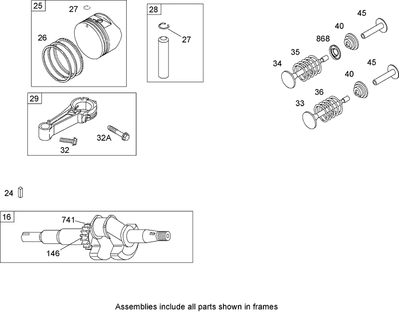 Crankshaft Assembly Briggs and Stratton 12H802 2032 B1