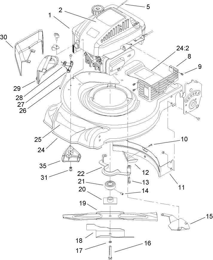 Engine and Blade Assembly