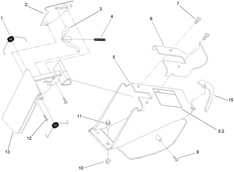 Rear Bag Discharge Chute Assembly