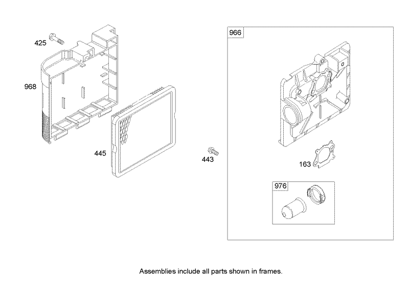 Air Cleaner Assembly Briggs and Stratton 122K02 0172 E1
